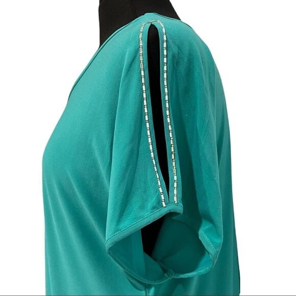 𝅺blossom By P Embellished Cold Shoulder Tunic Sz L - Picture 4 of 11